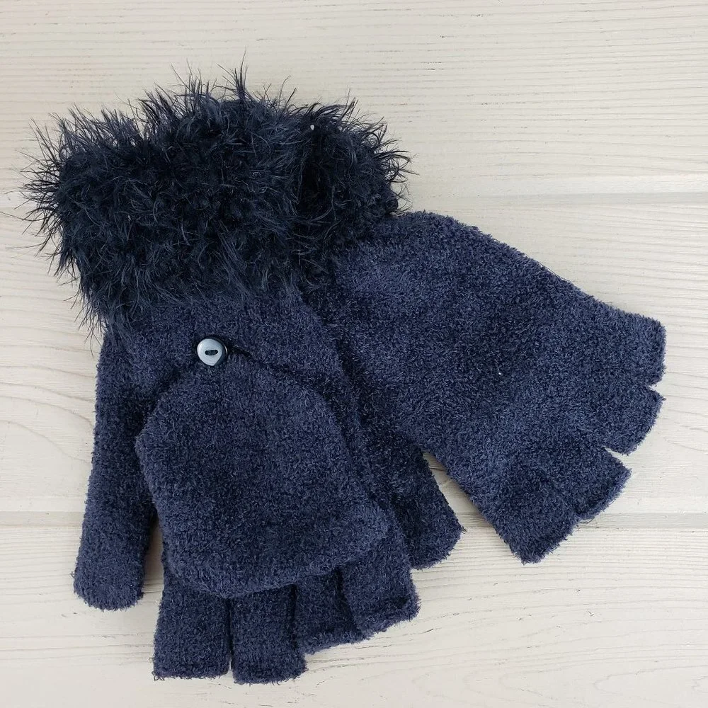 Sonoma Women's Plush Black Gloves NWT